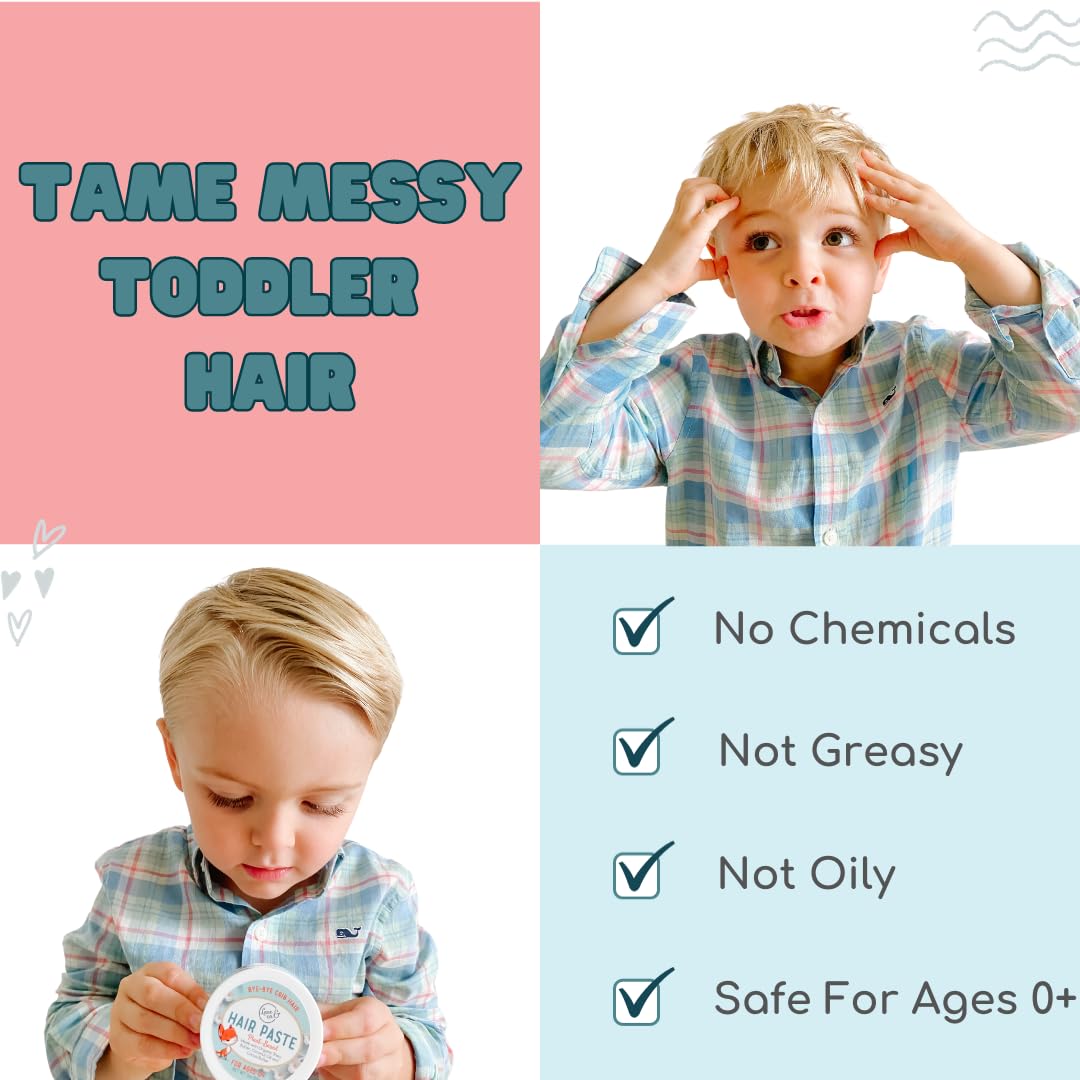 LANE & CO Hair Paste hands-application; light hold for gentle styling on kids.