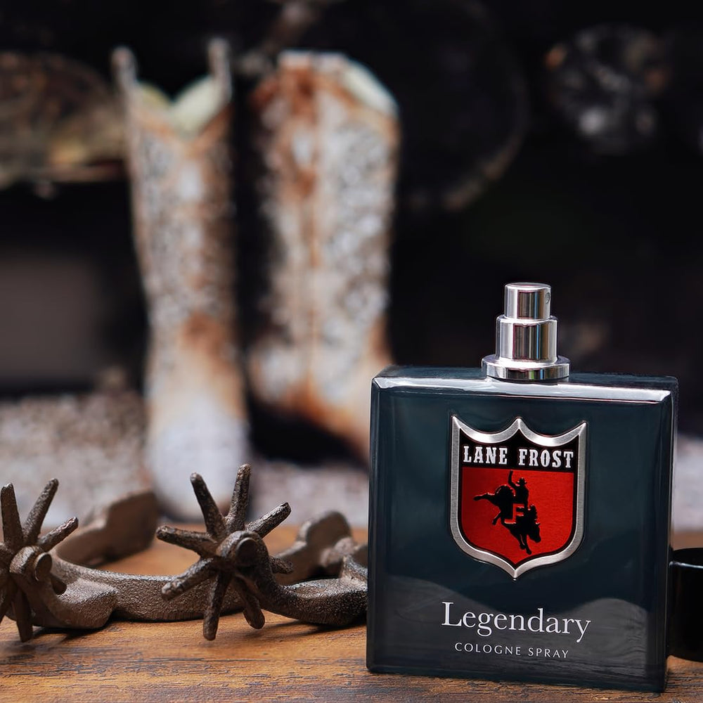 Lane Frost Legendary Cologne USA-made packaging, heritage-inspired fragrance for confident daily use