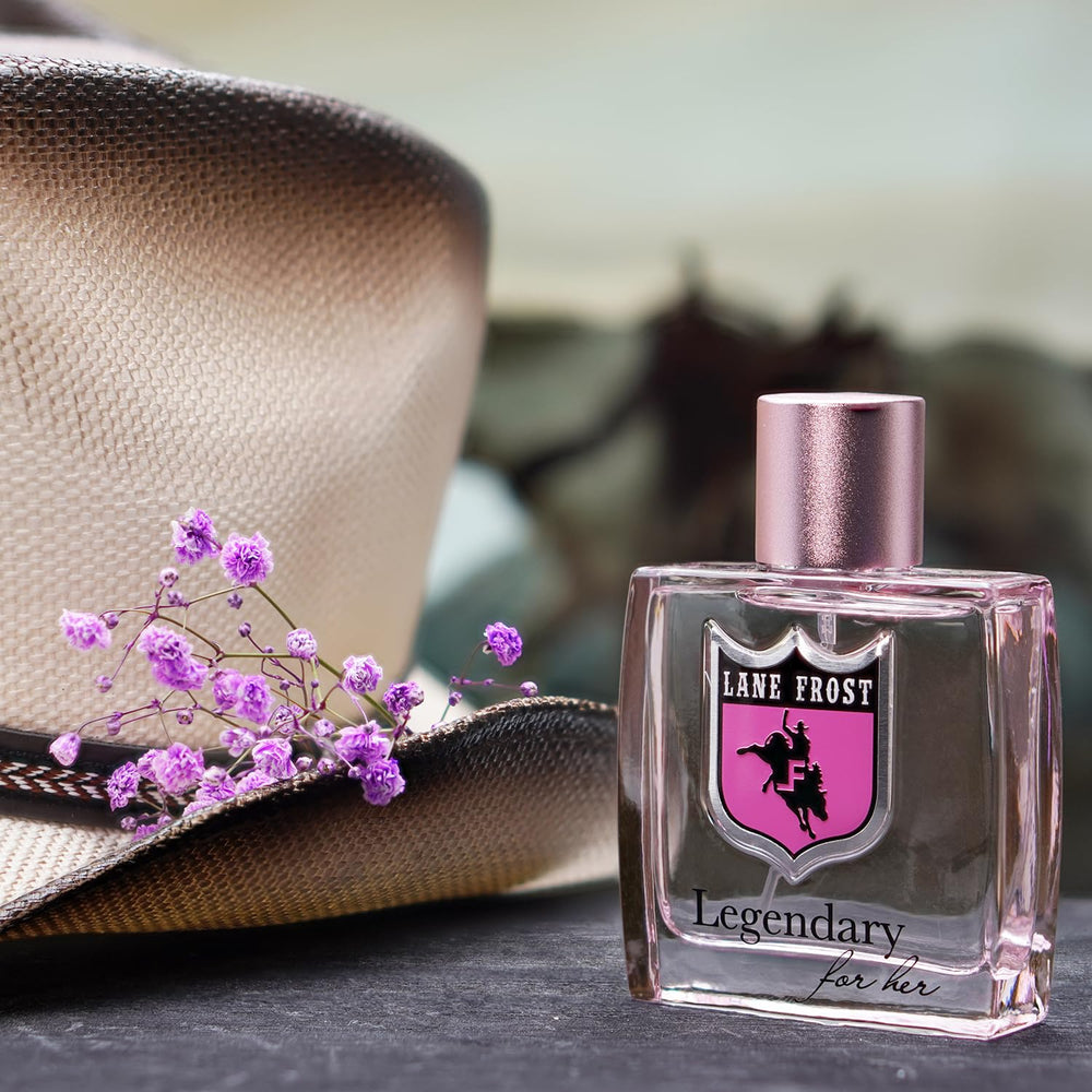 Lane Frost Legendary For Her amber sandalwood depth supports versatile day-to-night wear.