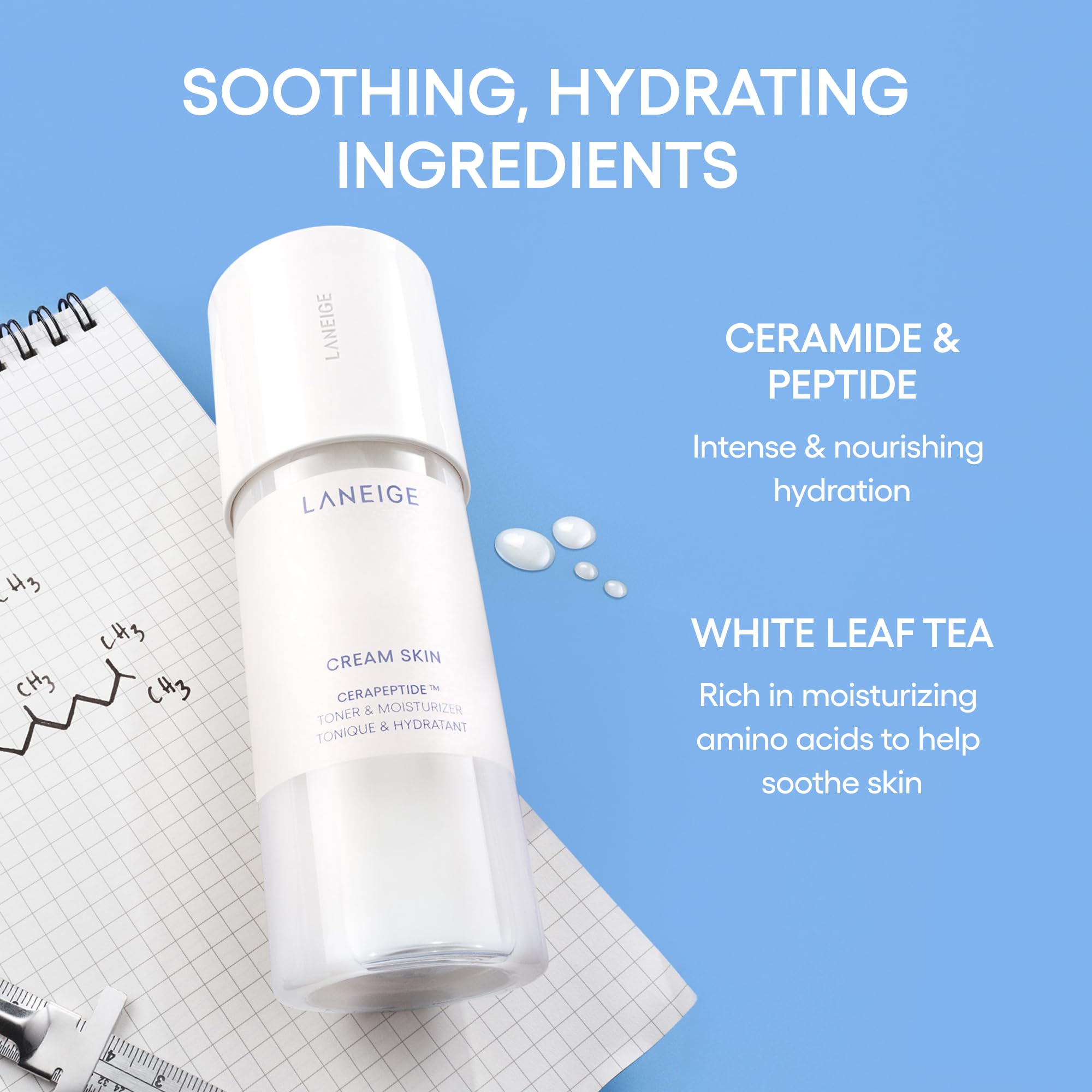 LANEIGE application on hand patting product in for immediate hydration benefit
