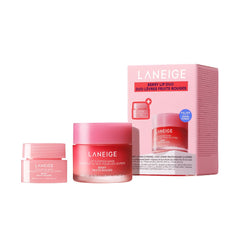 LANEIGE berry duo front packaging showing full and mini jars for easy hydration
