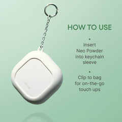 LANEIGE compact in sleeve next to coin for scale to show travel-friendly size