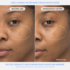 LANEIGE cream on hand demonstrating spreadability and immediate hydration