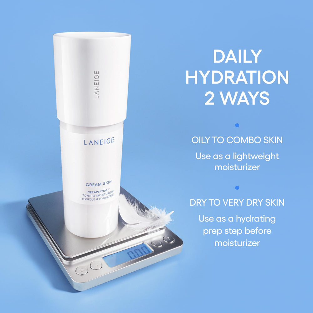 LANEIGE label detail showing ingredient callouts and usage benefits