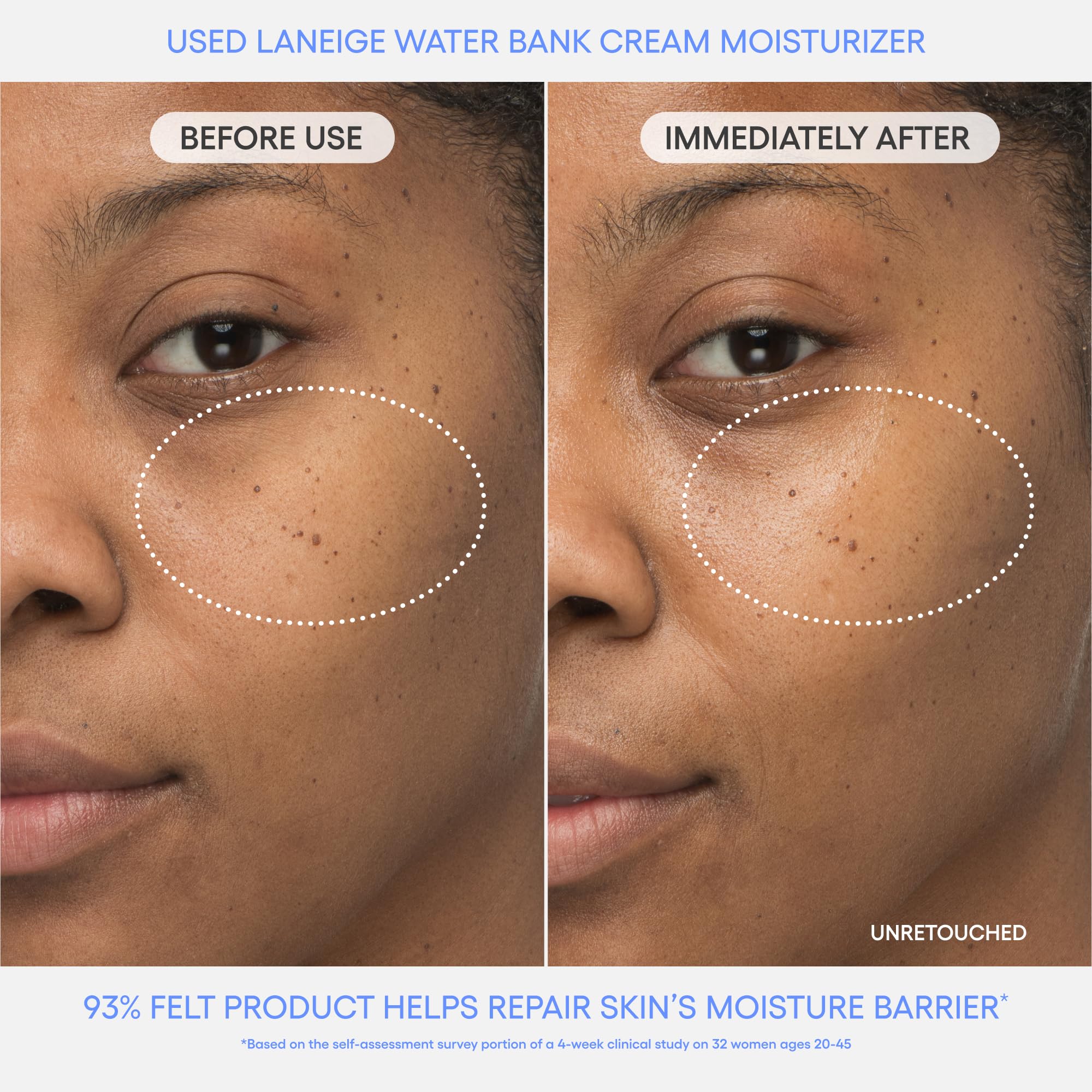 LANEIGE cream close-up texture demonstrating fast absorbency benefit