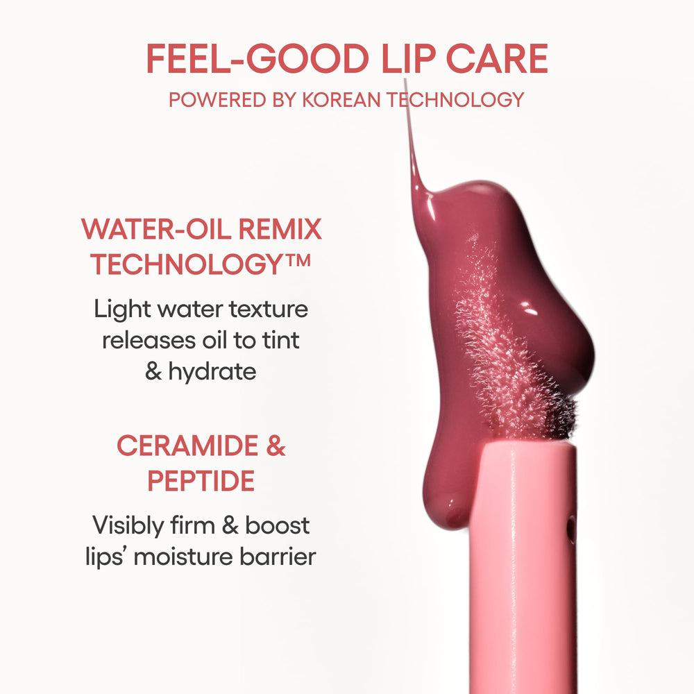 LANEIGE Electro Berry built-up lip swatch showing intense color and glossy shine