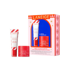 LANEIGE front packaging Minty Lip Duo showing both products and festive box for gifting