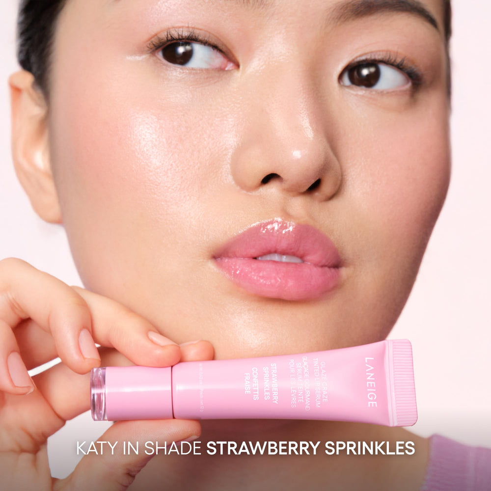 LANEIGE closeup of serum texture highlighting glossy, hydrating finish and nonsticky feel