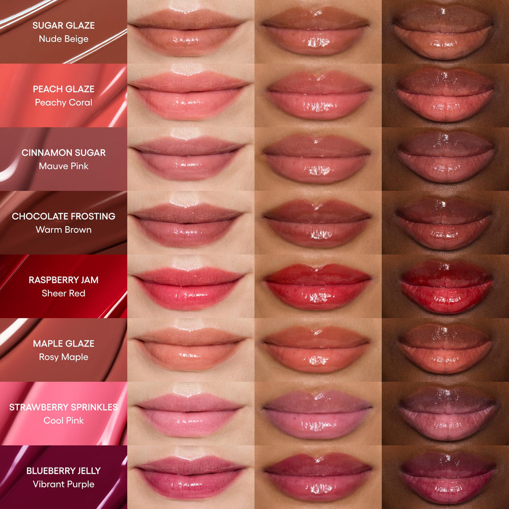 LANEIGE shade lineup including Strawberry Sprinkles for color comparison