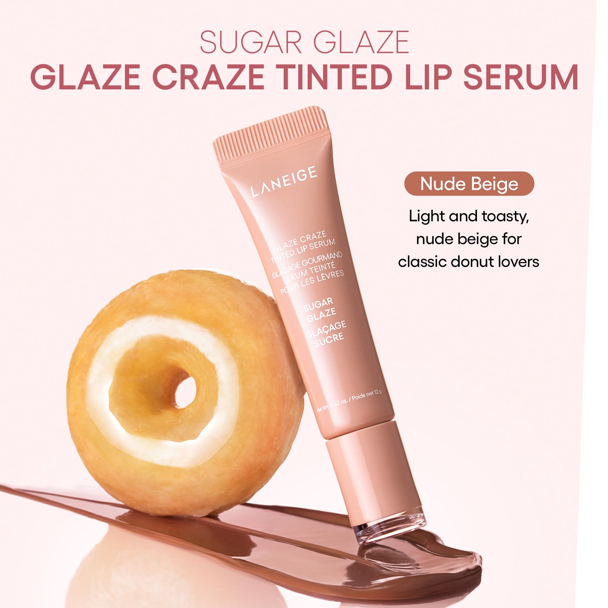 LANEIGE tube next to coin illustrating compact size for travel-friendly convenience