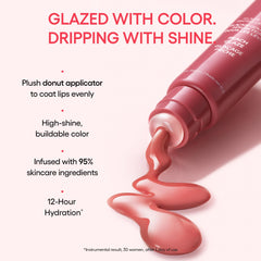 LANEIGE texture close-up showing serum gloss for hydrated lips