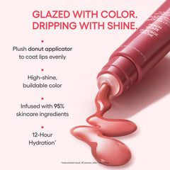 LANEIGE texture close-up of the lip serum showing hydration and glossy sheen benefits