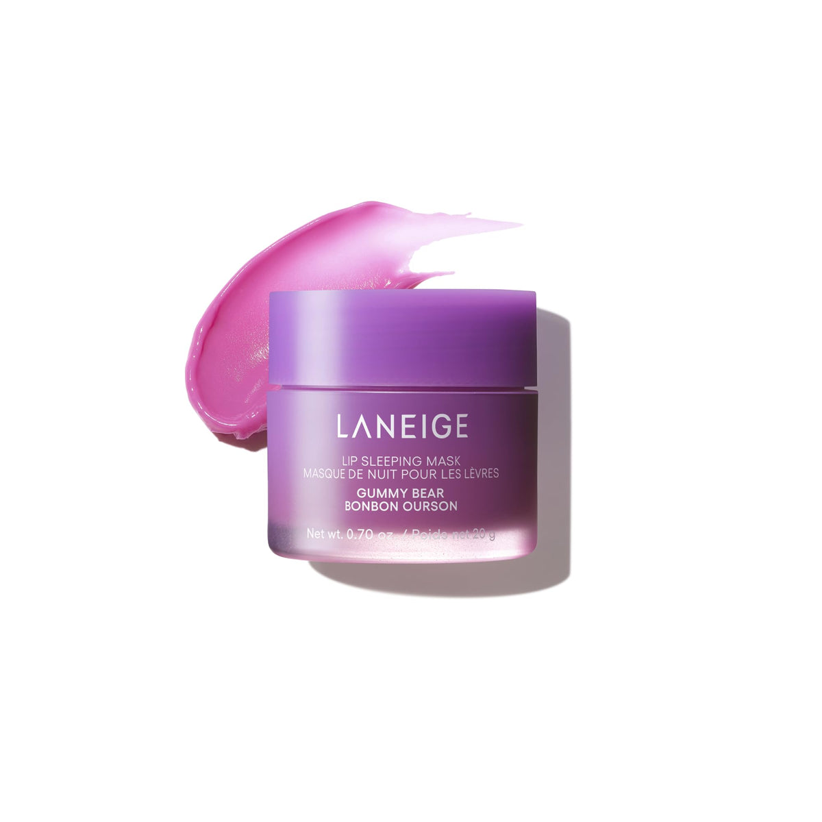 LANEIGE jar front view showing gummy bear flavor and vibrant packaging for appealing gift