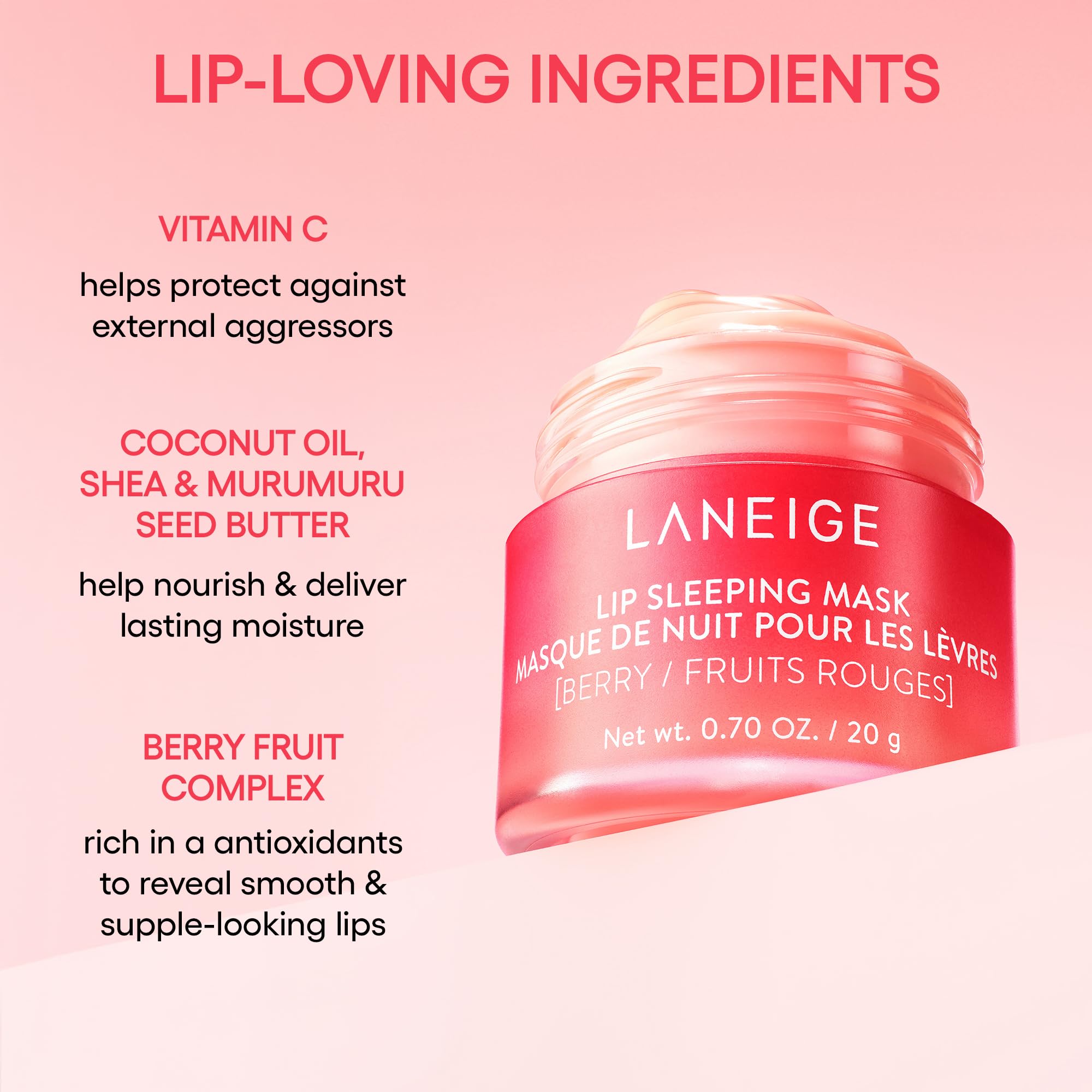 LANEIGE next to lip balm for scale showing compact travel-friendly size