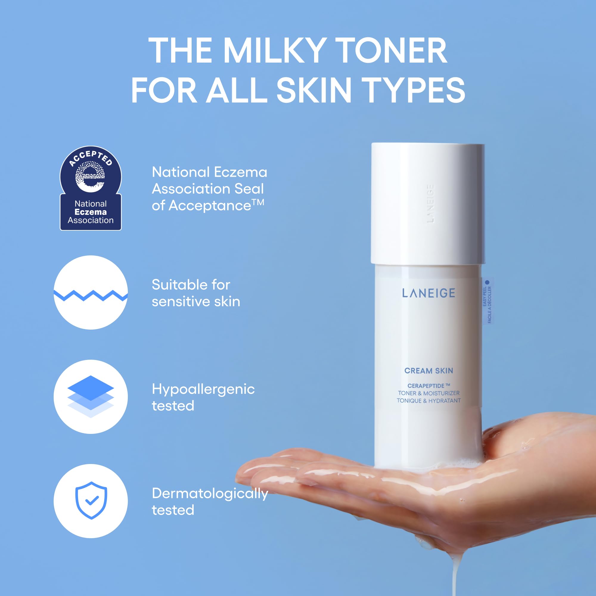 LANEIGE in bathroom routine lifestyle shot showing simple daily use benefit