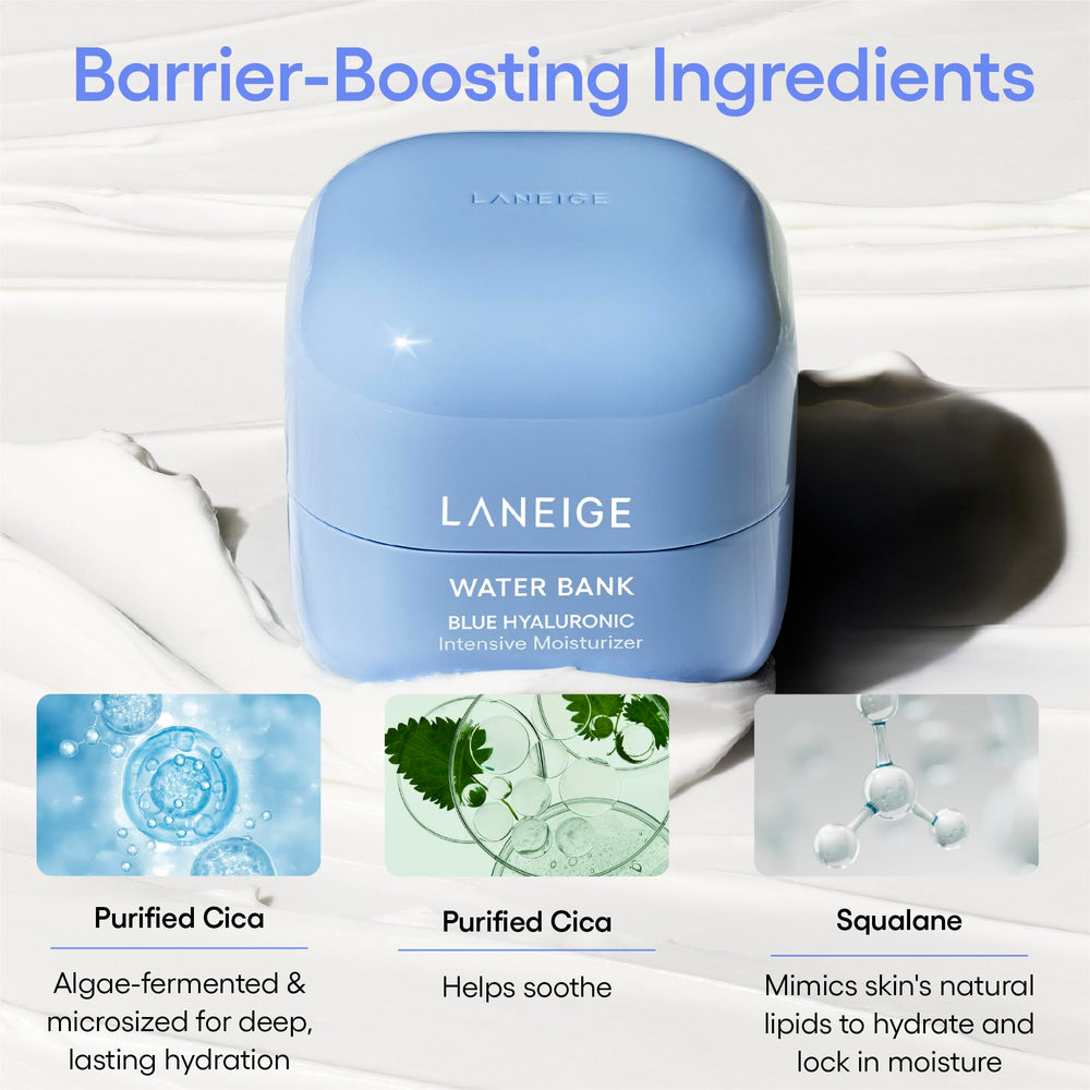 LANEIGE open jar showing interior cream consistency for deep hydration