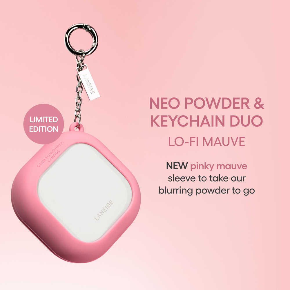 LANEIGE silicone keychain clipped to bag; easy touch‑up access