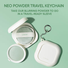 LANEIGE keychain clipped to bag strap for convenient on-the-go touch-ups