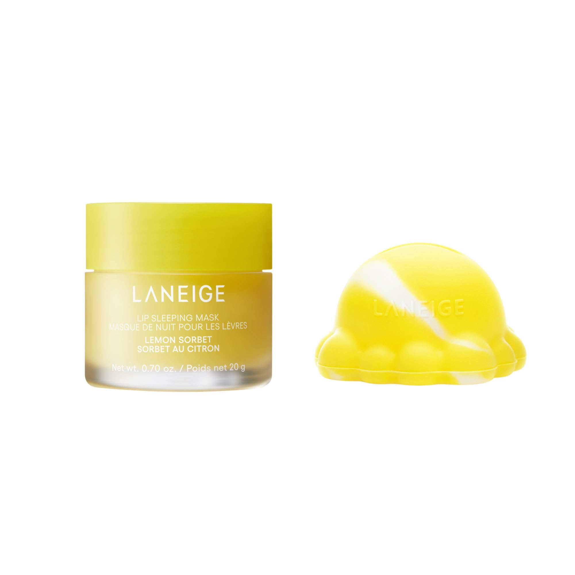 LANEIGE front packaging showing Lemon Sorbet scent and benefits