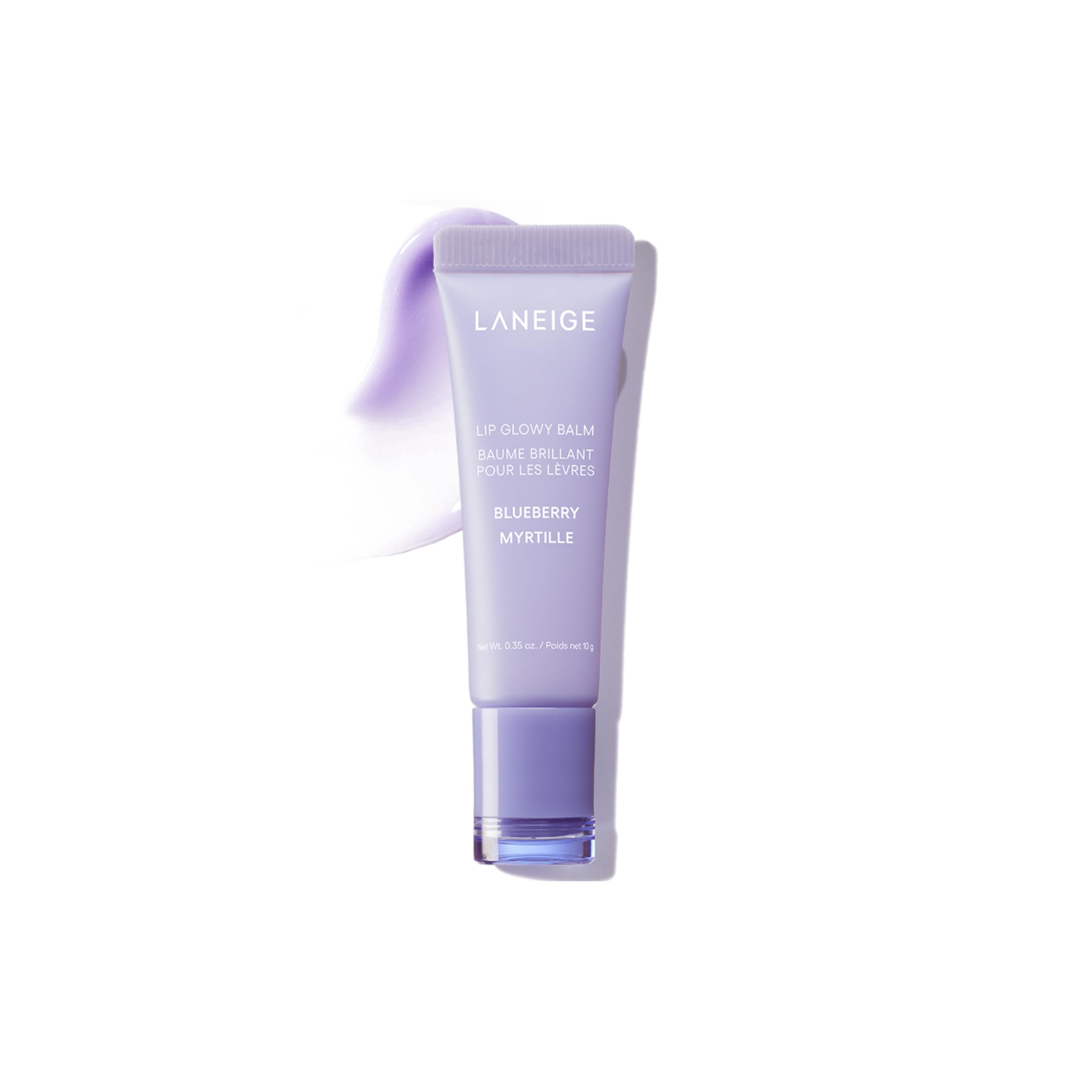 LANEIGE front packaging showing blueberry tinted balm and glossy finish benefit