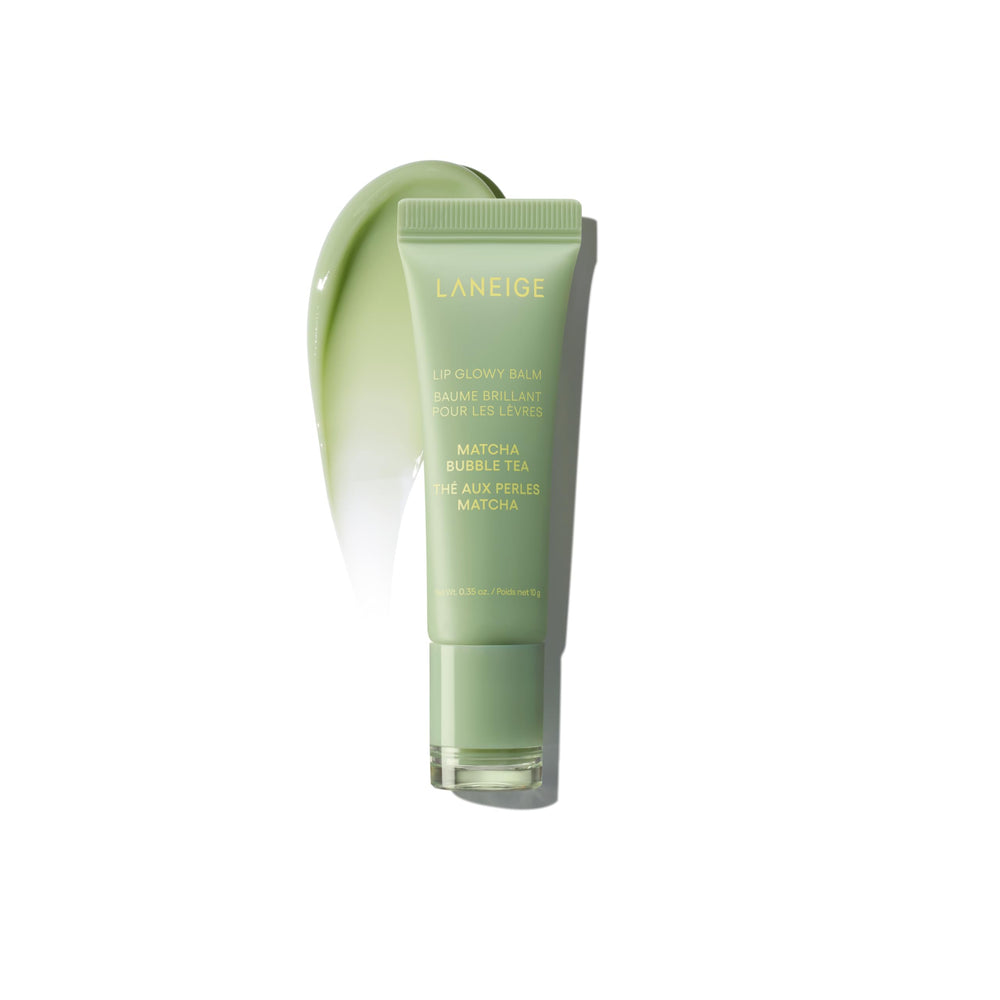LANEIGE front packaging showing compact balm and matcha-inspired hue for easy carry