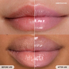 LANEIGE swiped texture closeup revealing glossy, lightweight finish for instant shine