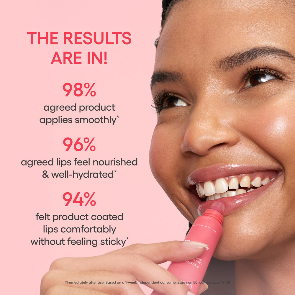 LANEIGE side view of pear-scented packaging highlighting Amazon-exclusive scent benefit