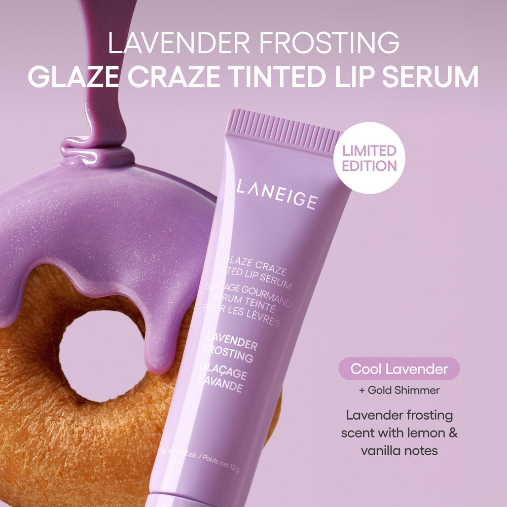 LANEIGE product staged with lavender sprigs illustrating the fragrance inspiration and visual theme