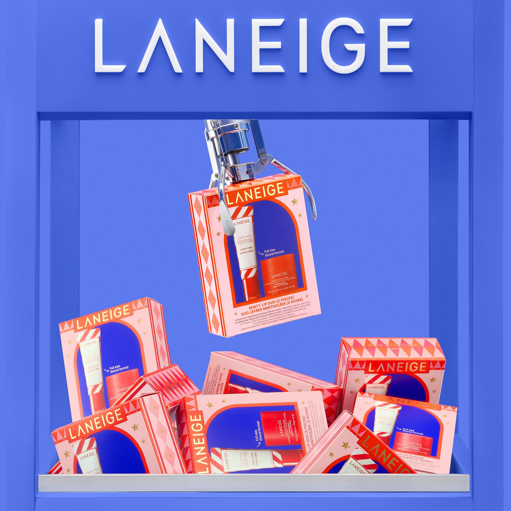 LANEIGE Lip Sleeping Mask Peppermint jar top view highlighting rich formula for overnight hydration
