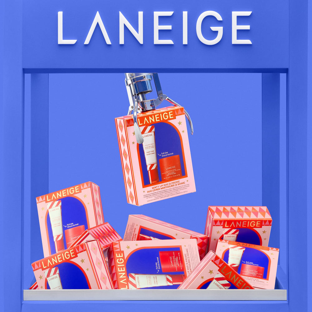LANEIGE Lip Sleeping Mask Peppermint jar top view highlighting rich formula for overnight hydration