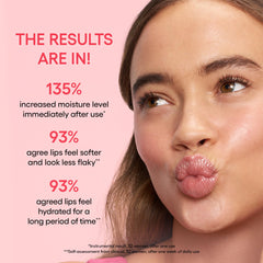 LANEIGE applying mask to lips before bed showing smoothing overnight effect