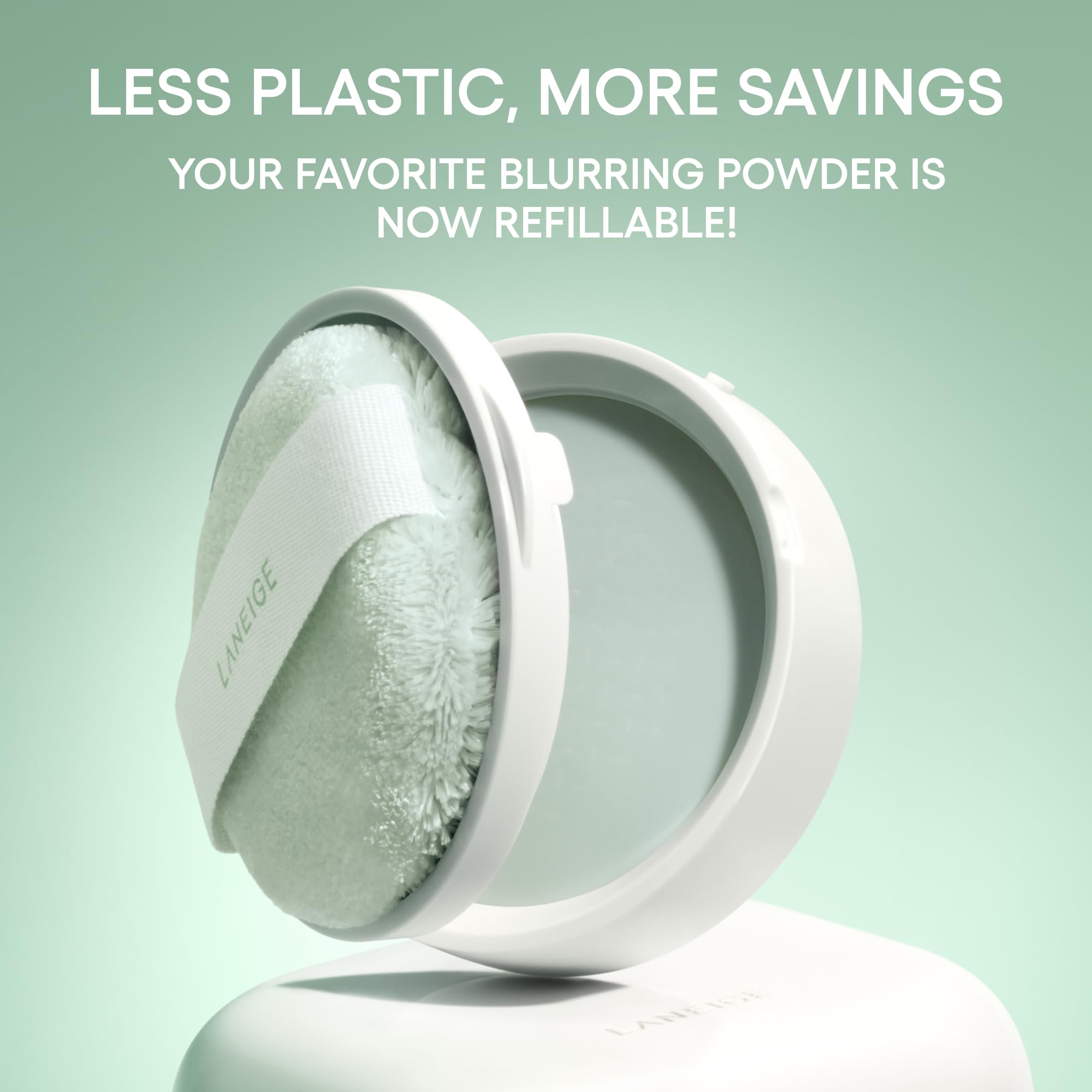 LANEIGE close-up of powder texture showing soft blurring particles