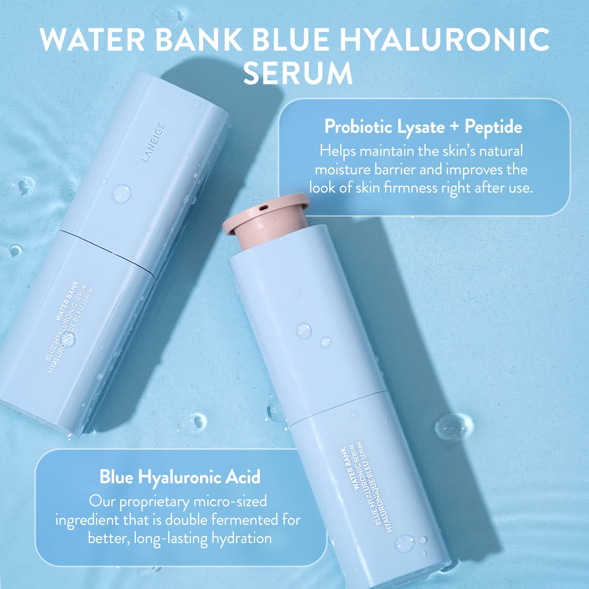LANEIGE close-up of gel texture demonstrating fast absorption benefit