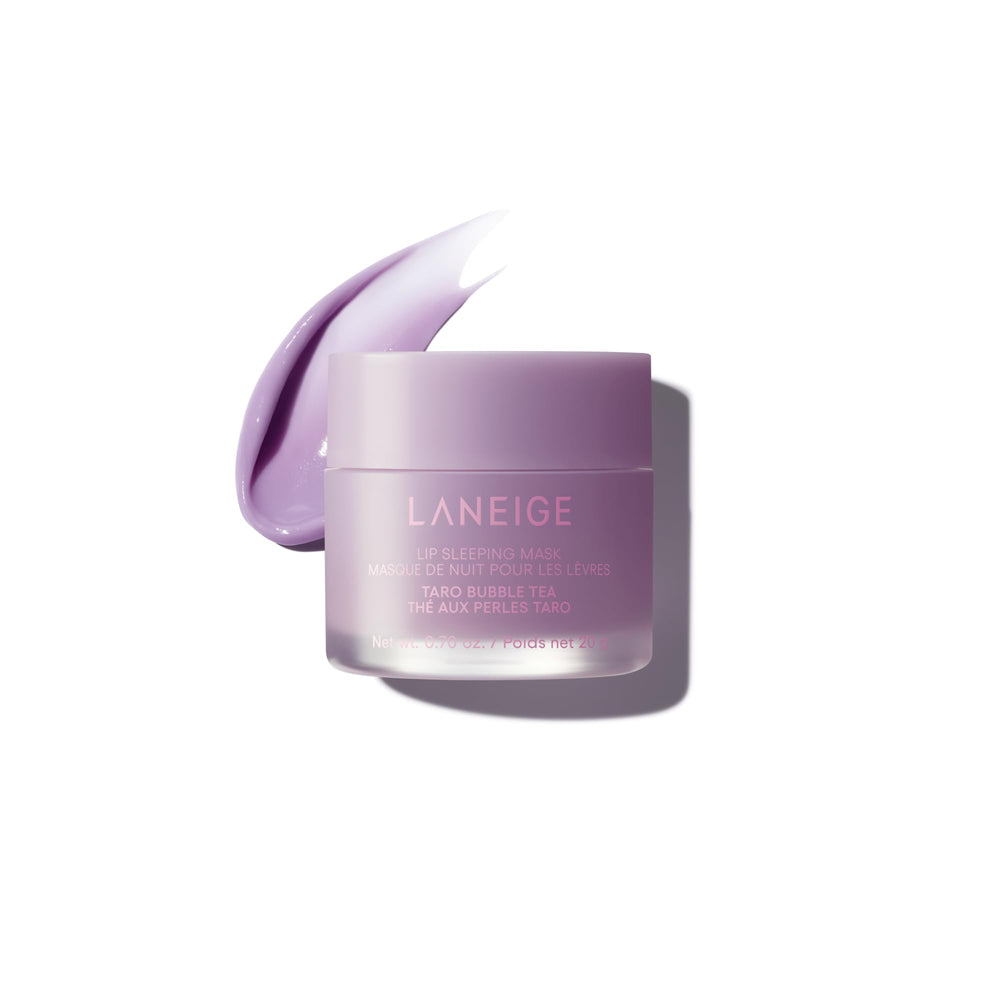 LANEIGE jar front view showing Taro Bubble Tea label and compact design