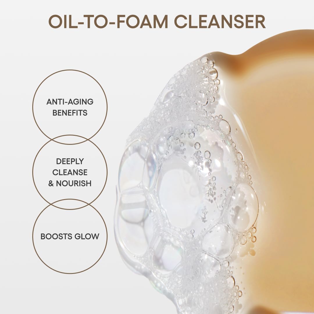 LANEIGE oil-to-foam texture close-up showing gentle emulsification benefit