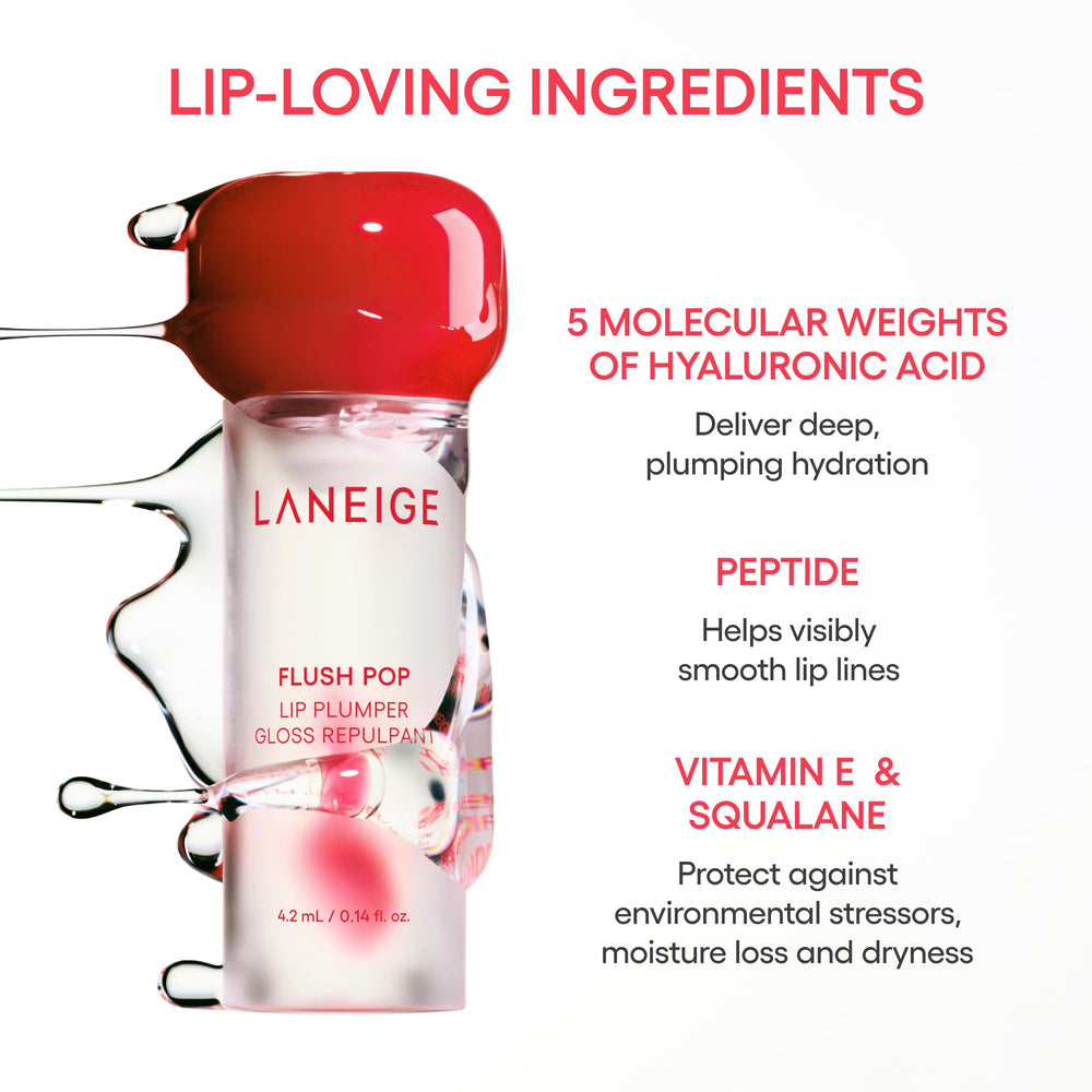 LANEIGE tube next to everyday items showing compact travel-friendly size