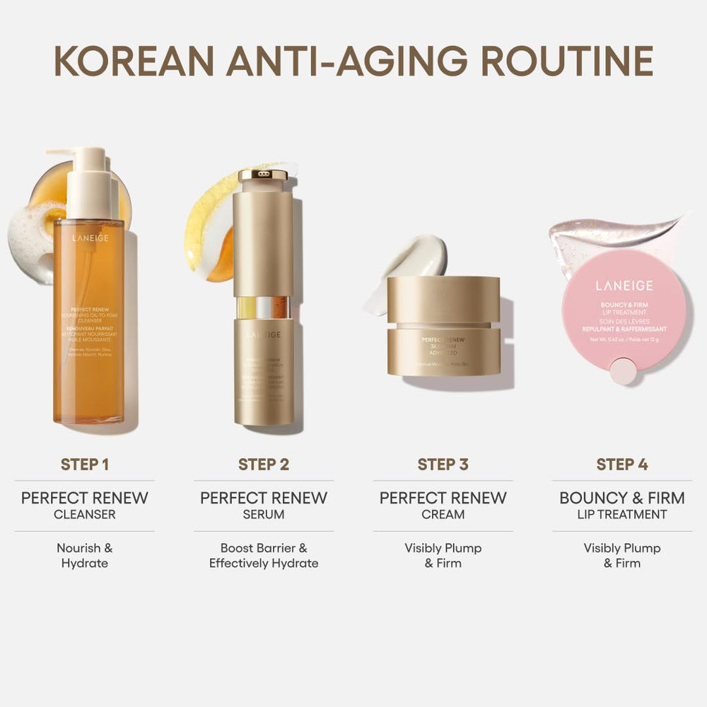 LANEIGE vanity lifestyle shot suggesting daily routine and glowing skin results