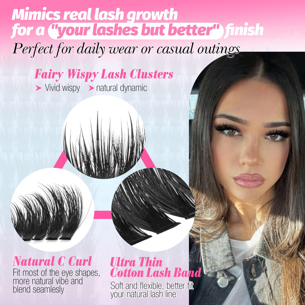 Lanflower 3D lash clusters closeup highlights natural texture and balanced volume