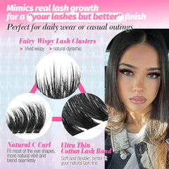Lanflower 3D lash clusters closeup highlights natural texture and balanced volume