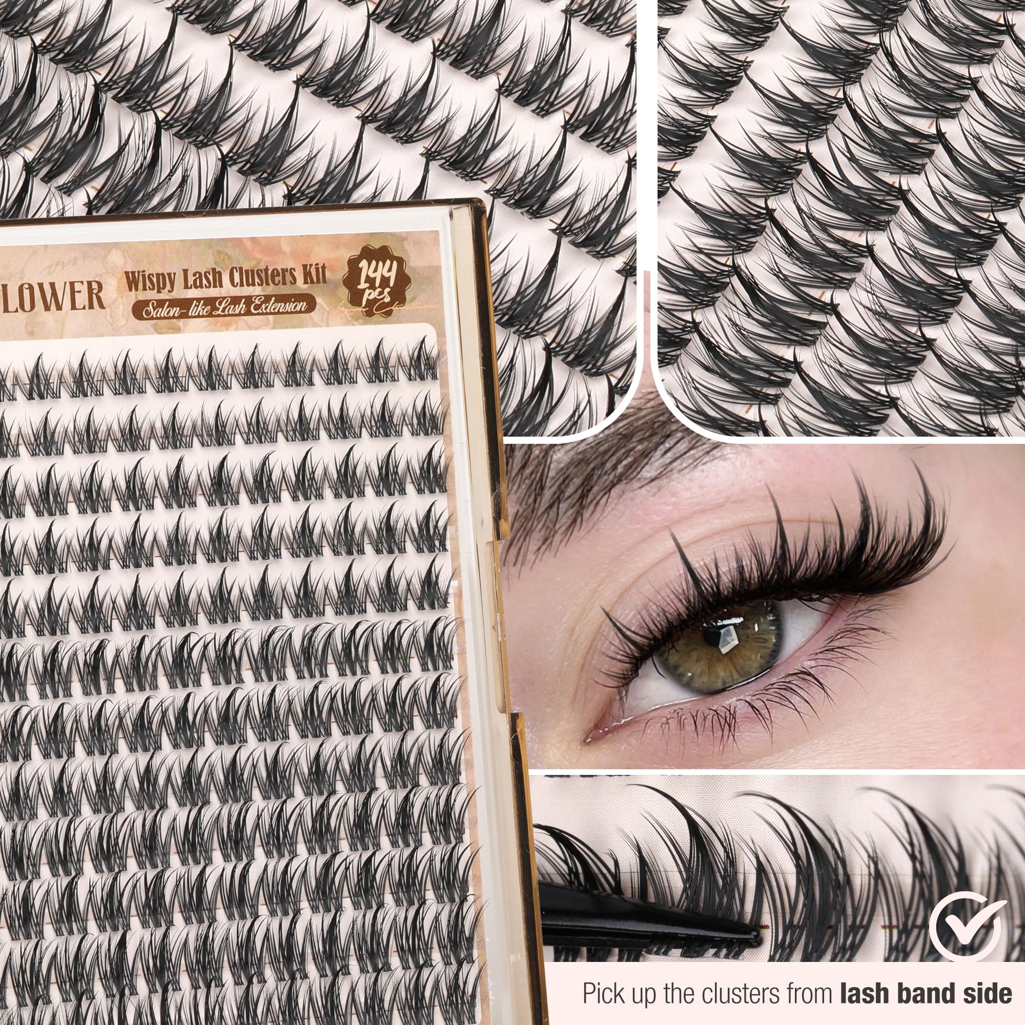 Lanflower daily-wear lash extension kit supports versatile, long-lasting looks.