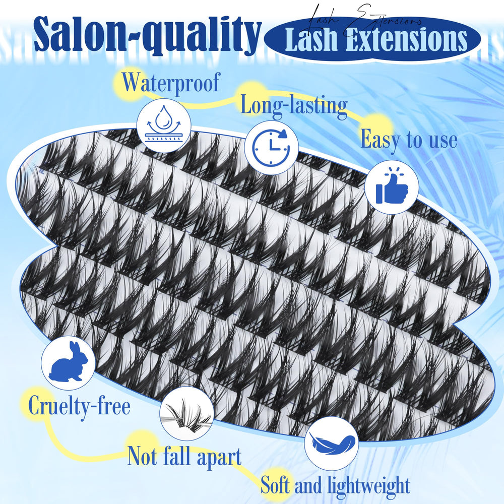 Lanflower Flora Lash Clusters Kit clump-free hold supports secure wear all day.