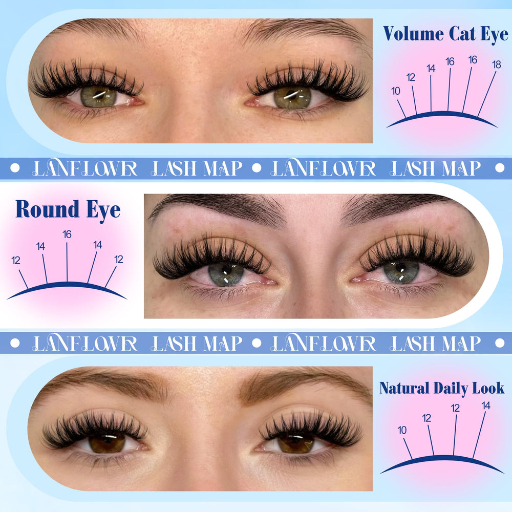 Lanflower Flora Lash Clusters Kit premium-soft fiber for gentle, smooth application.