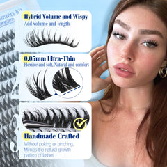 Lanflower Flora Lash Clusters Kit wispy finish adds soft, feathery dimension.