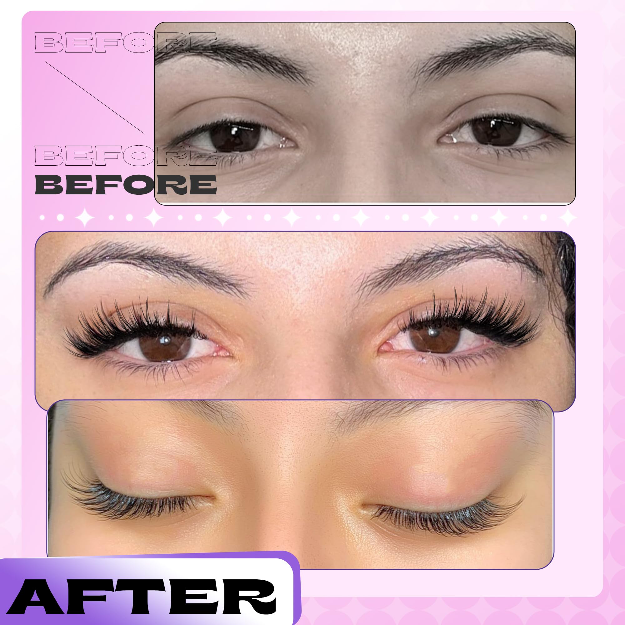 LANFLOWER magnetic eyelashes strip detail highlights natural lash lines and magnet placement
