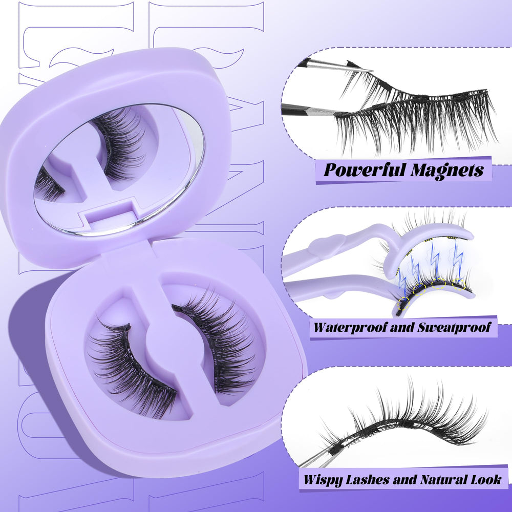 Lanflower natural wispy lashes showcase a subtle, everyday look.