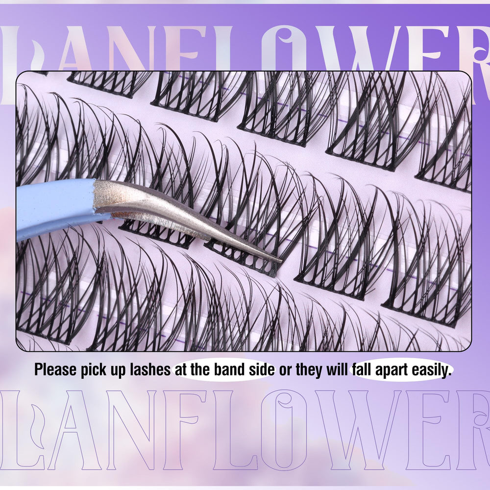 Lanflower soft-band wispy lashes offer comfortable daily wear