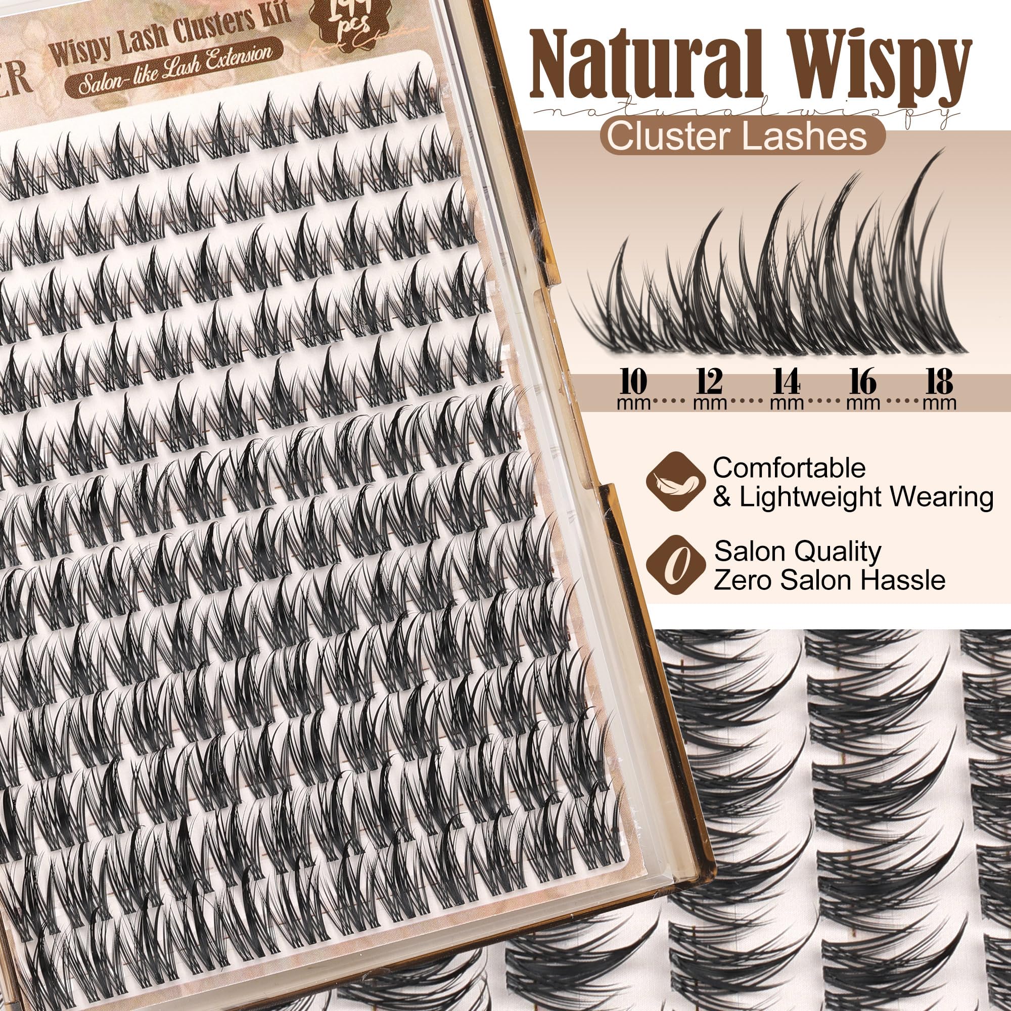 Lanflower soft synthetic fibers stay light and gentle on lashes.