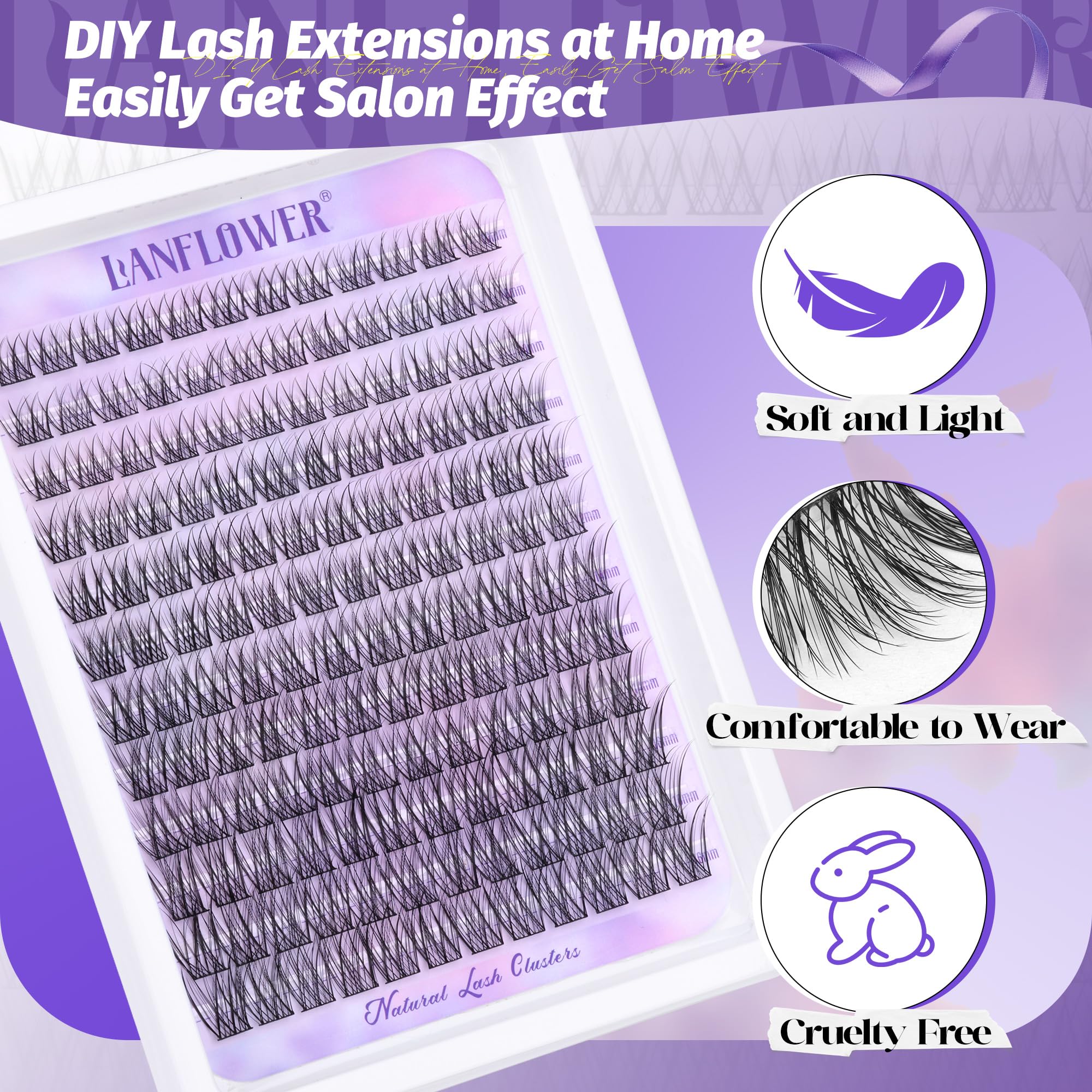 Lanflower waterproof lashes stay in place through activities