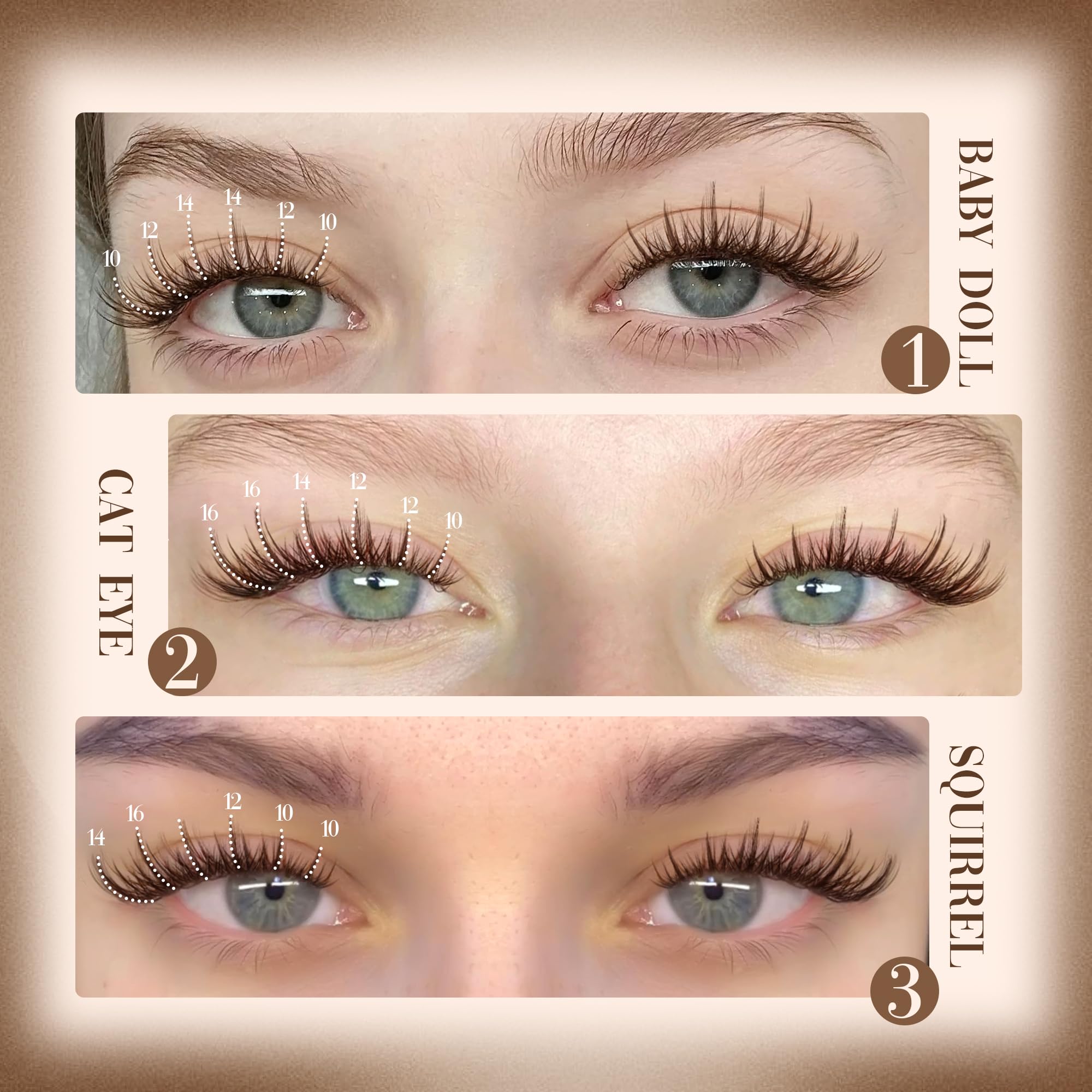 Lanflower wispy lashes deliver dynamic dimension with subtle spikes.