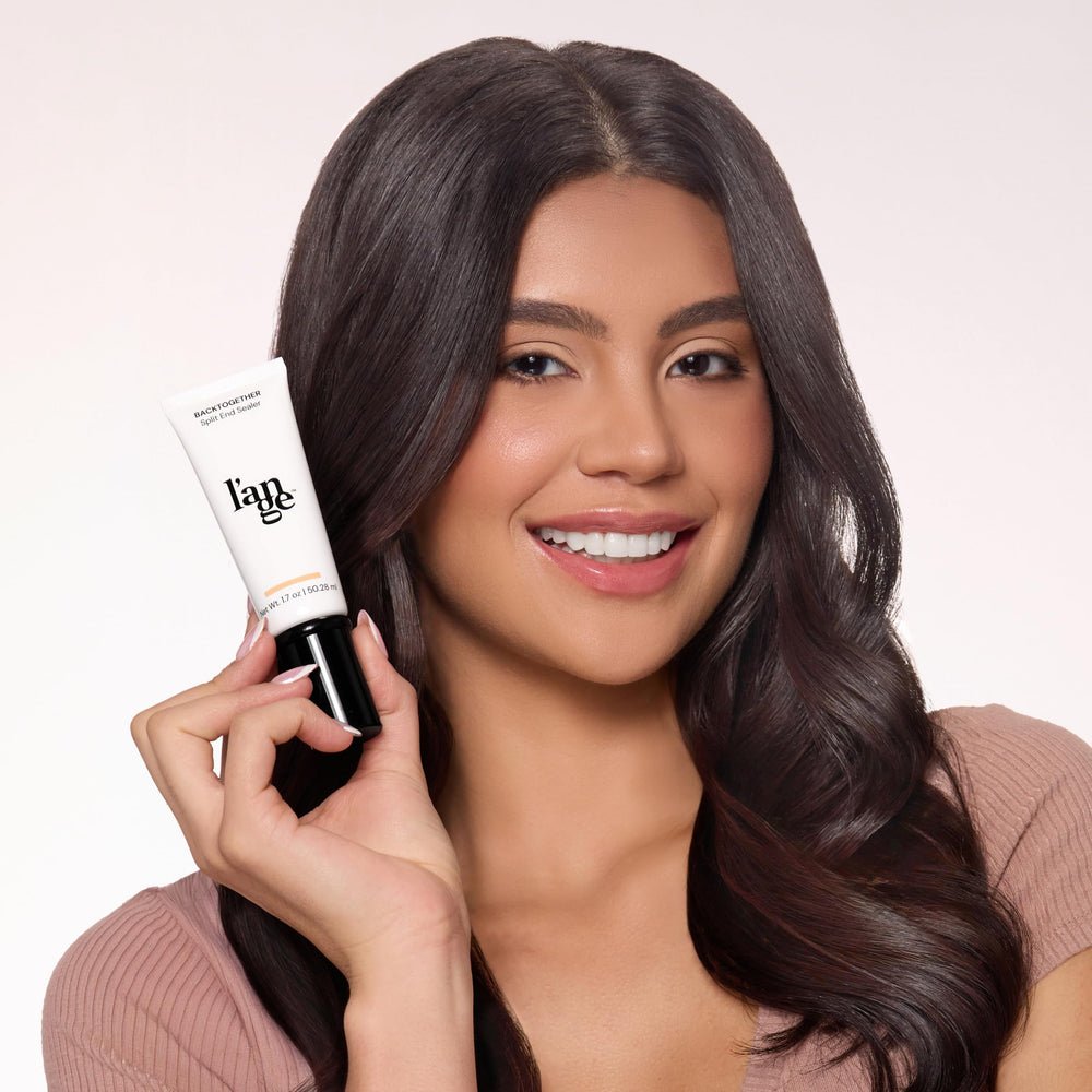 L'ANGE HAIR BackTogether cream texture image illustrating a non-greasy leave-in formula.